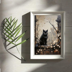 Halloween Canvas Poster Modern Art Ghost Castle Print
