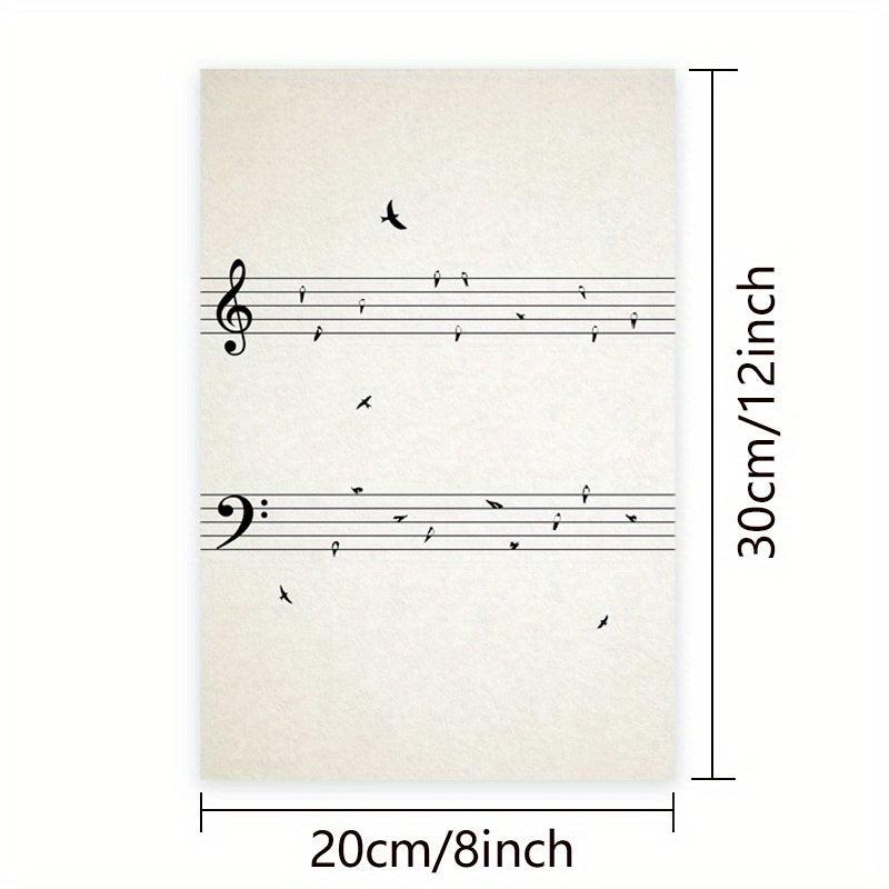 Music With Birds Vintage Poster Canvas Painting Art