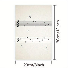 Music With Birds Vintage Poster Canvas Painting Art