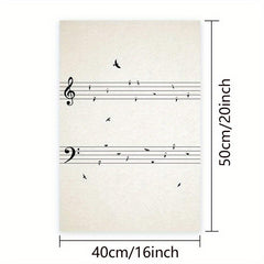 Music With Birds Vintage Poster Canvas Painting Art