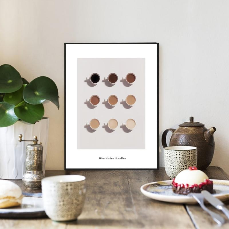 Coffee Guide Poster Definition Prints Kitchen Wall Decor 12x8inch