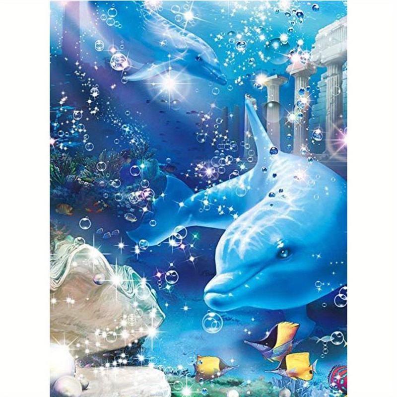 5D DIY Dolphins Diamond Painting Kit - Full Drill