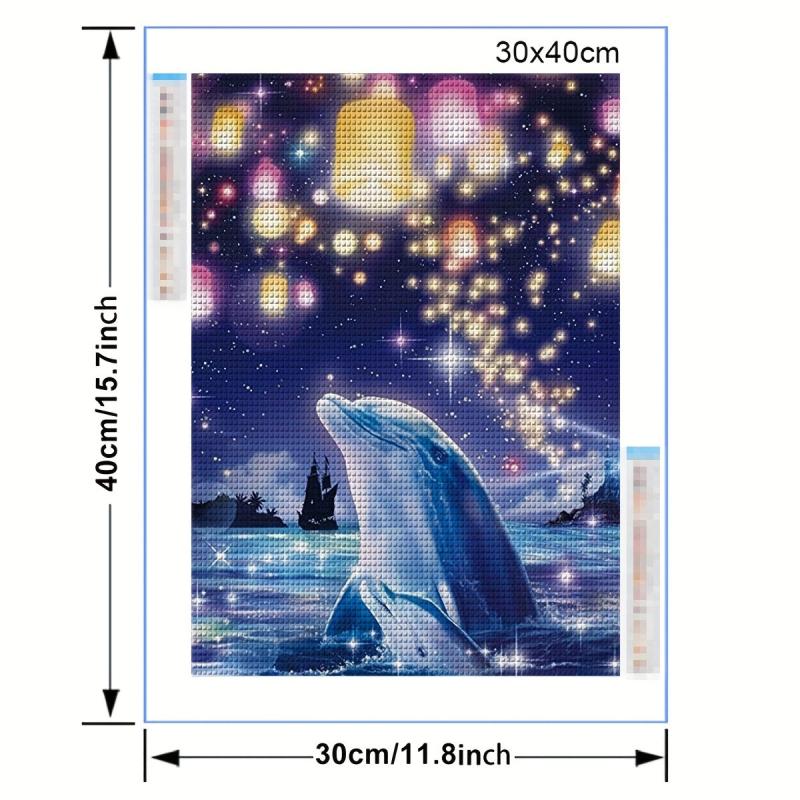 5D DIY Dolphins Diamond Painting Kit - Full Drill