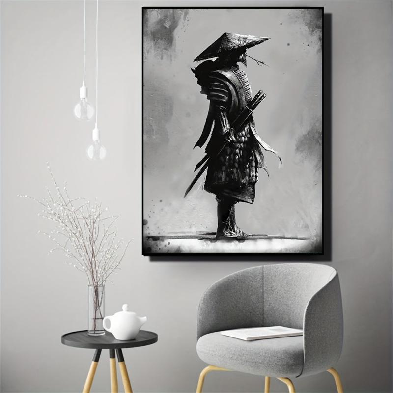 2pcs Samurai Canvas Mystical Grey Posters for Home Decor