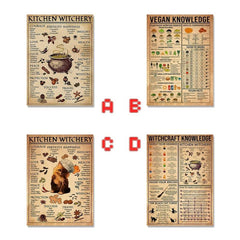 Kitchen Witchery Poster Witches Magic Halloween Art Poster No Frame