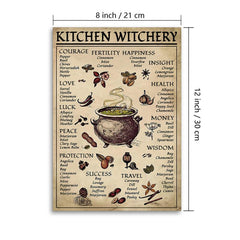 Kitchen Witchery Poster Witches Magic Halloween Art Poster No Frame