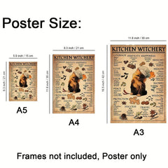 Kitchen Witchery Poster Witches Magic Halloween Art Poster No Frame