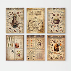 Kitchen Witchery Poster Witches Magic Halloween Art Poster No Frame