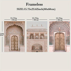 Indian Palace Canvas Painting Boho Architecture Wall Art