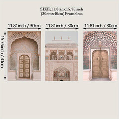 Indian Palace Canvas Painting Boho Architecture Wall Art