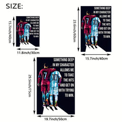 Football Stars Poster Quotes Canvas Painting