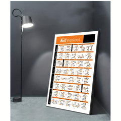 Bodybuilding Gym Dumbbell Exercise Training Chart Poster