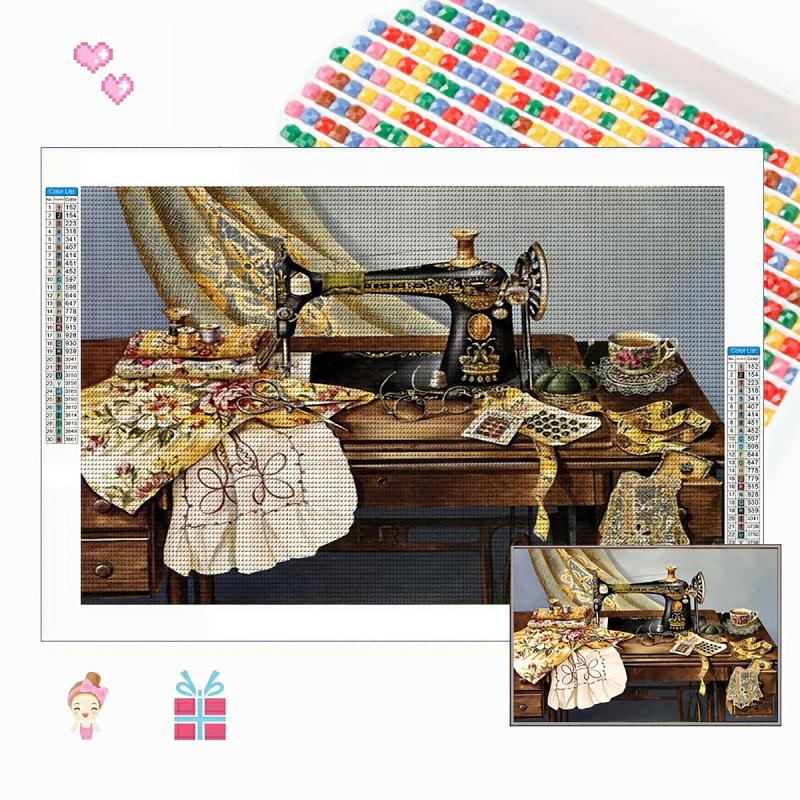 Sewing Machine Rhinestone Art Kit Diamond Painting Kit