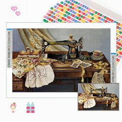 Sewing Machine Rhinestone Art Kit Diamond Painting Kit