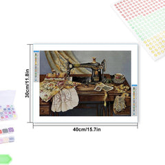 Sewing Machine Rhinestone Art Kit Diamond Painting Kit