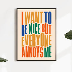 Canvas Poster Funny Quote Wall Art Humour Print For Living Room Decor