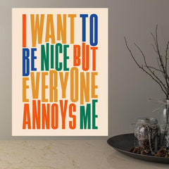 Canvas Poster Funny Quote Wall Art Humour Print For Living Room Decor