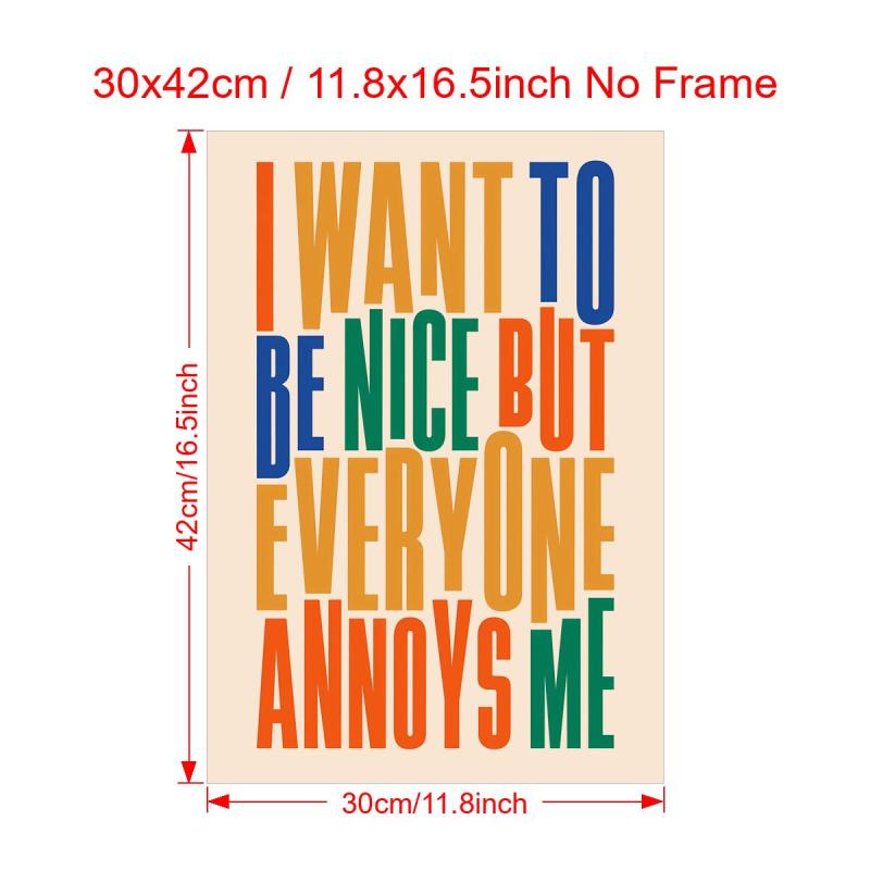 Canvas Poster Funny Quote Wall Art Humour Print For Living Room Decor