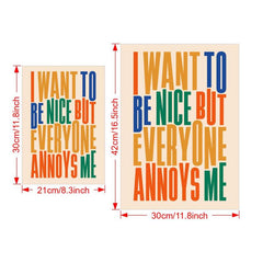 Canvas Poster Funny Quote Wall Art Humour Print For Living Room Decor
