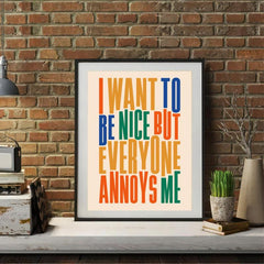 Canvas Poster Funny Quote Wall Art Humour Print For Living Room Decor