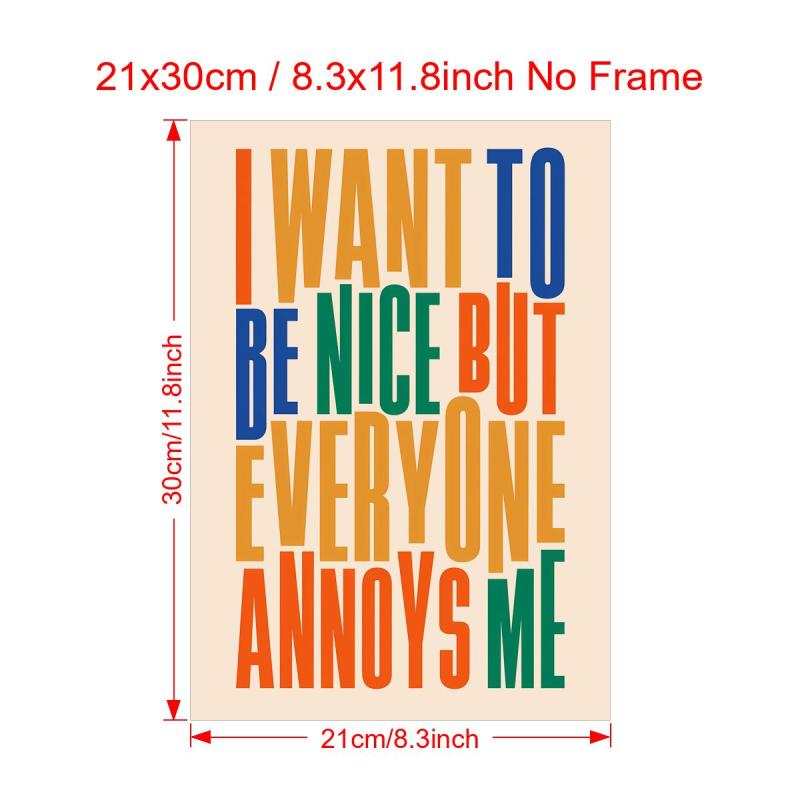 Canvas Poster Funny Quote Wall Art Humour Print For Living Room Decor