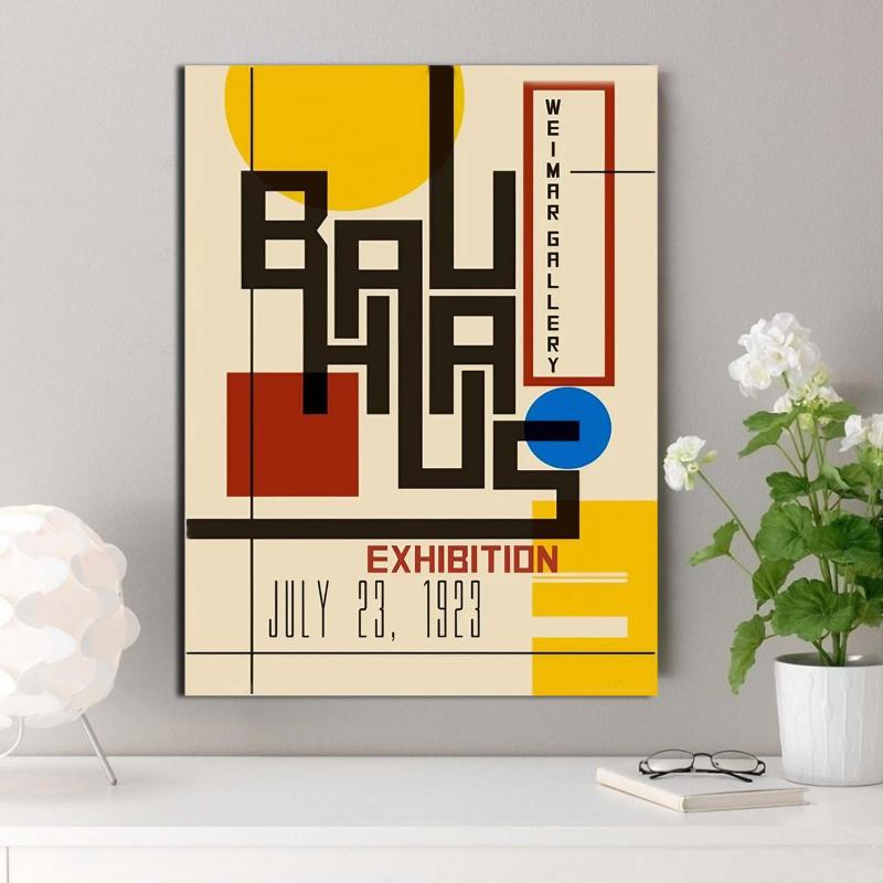 Bauhaus Exhibition Poster Abstract Art Canvas Print