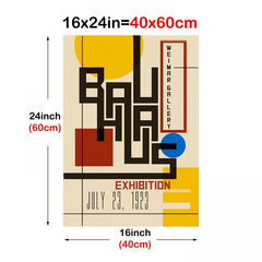Bauhaus Exhibition Poster Abstract Art Canvas Print
