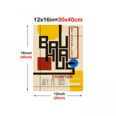 Bauhaus Exhibition Poster Abstract Art Canvas Print
