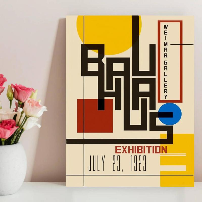 Bauhaus Exhibition Poster Abstract Art Canvas Print
