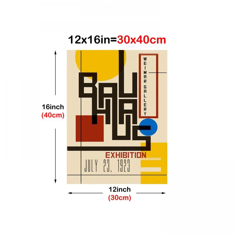 Bauhaus Exhibition Poster Abstract Art Canvas Print