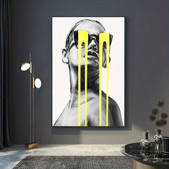 Abstract Character Painting On Canvas Wall Art