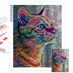Colorful Cat 5D DIY Diamond Painting Kit - Rhinestone Art Crafts