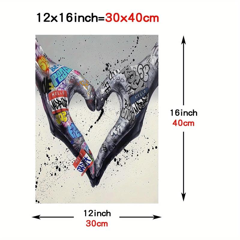 Modern Lip And Hands Painting On Canvas Wall Art
