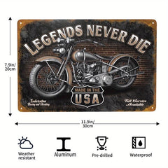 Metal Aluminum Sign Vintage Motorcycle Attitude Home Bar Cafe Farm Store Garage