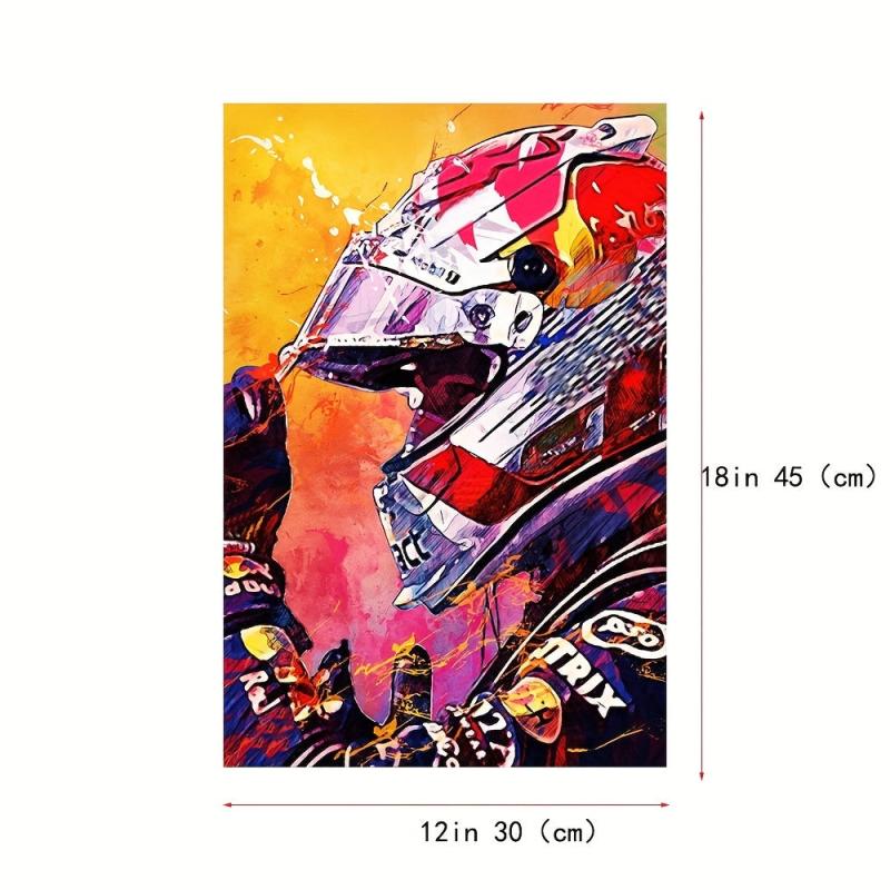 Motorcycle Painting On Canvas Wall Art Gift For Fans