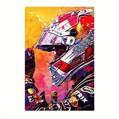Motorcycle Painting On Canvas Wall Art Gift For Fans