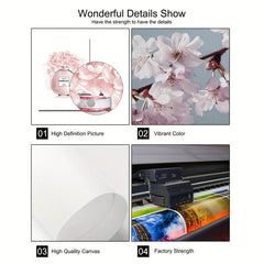 Pink Flower Perfume Motivational Quotes Canvas Print Makeup Room Decoration
