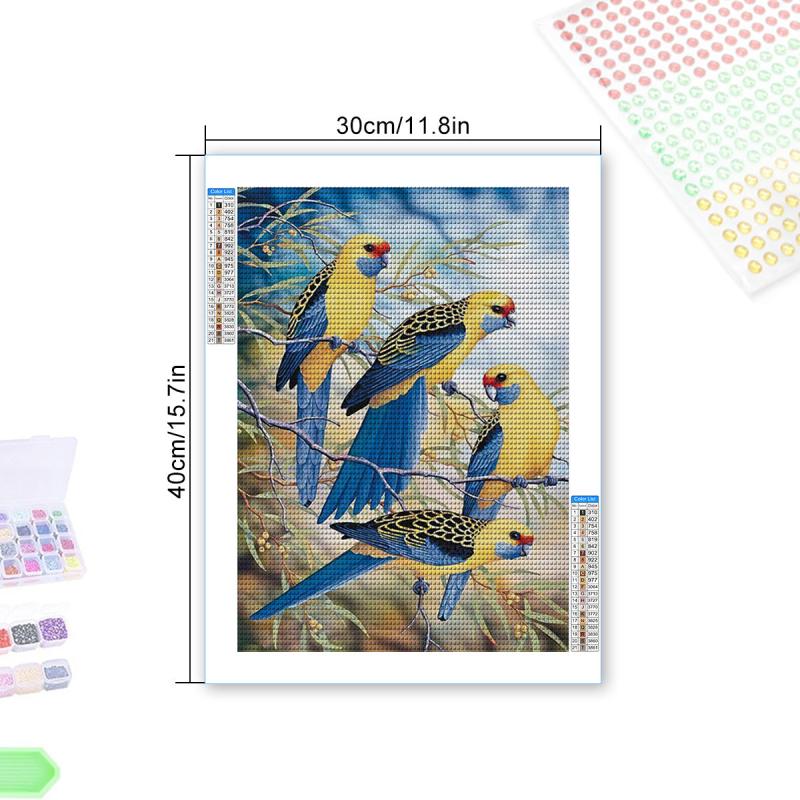 Bird Diamond Painting Kit for Adults - DIY Embroidery Craft with Round Diamonds