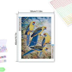 Bird Diamond Painting Kit for Adults - DIY Embroidery Craft with Round Diamonds