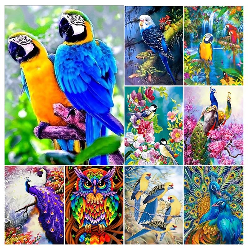 Bird Diamond Painting Kit for Adults - DIY Embroidery Craft with Round Diamonds