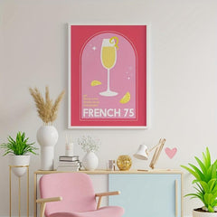 Canvas Poster Modern Art Cocktail Decoration Painting Retro Bar Wall Decoration