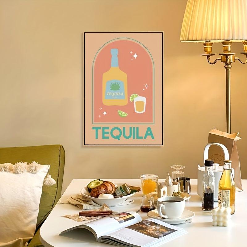 Canvas Poster Modern Art Cocktail Decoration Painting Retro Bar Wall Decoration