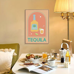 Canvas Poster Modern Art Cocktail Decoration Painting Retro Bar Wall Decoration