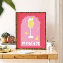 Canvas Poster Modern Art Cocktail Decoration Painting Retro Bar Wall Decoration
