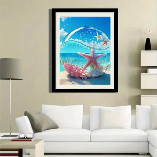 DIY Diamond Painting Ocean Crystal 5D Cube Round Diamond Decorative 20x30cm