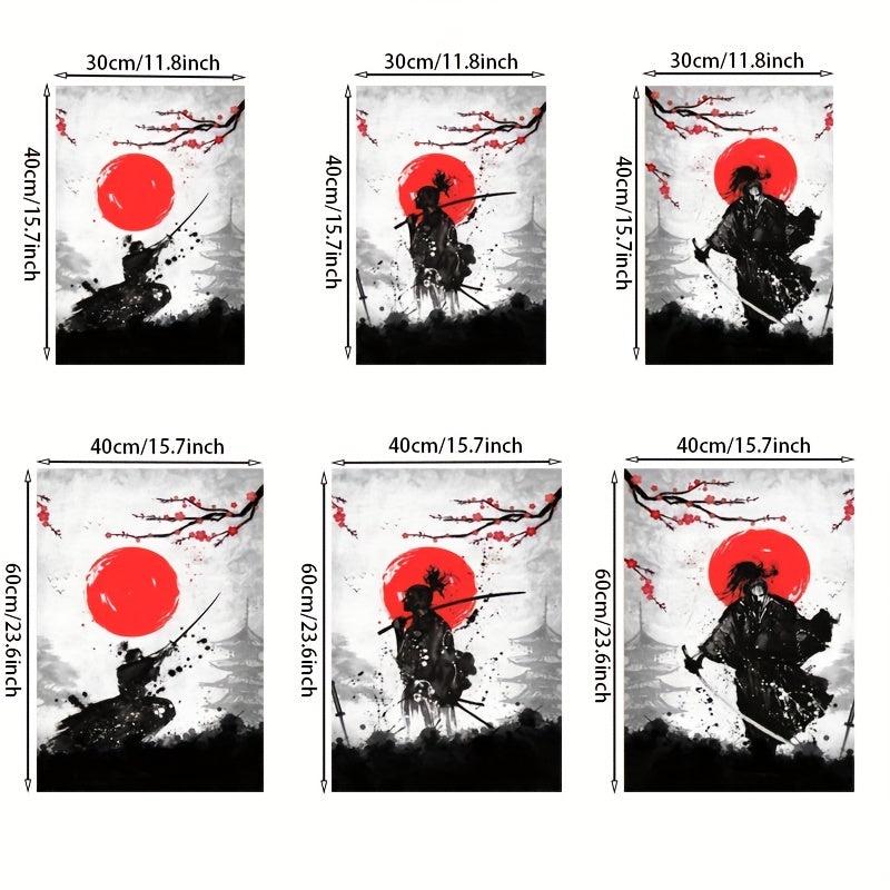 Japanese Samurai Painting On Canvas Wall Art