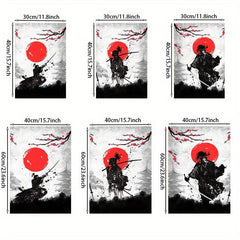 Japanese Samurai Painting On Canvas Wall Art