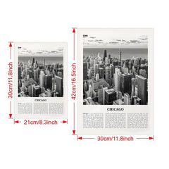 Canvas Poster Vintage Art Chicago City Print Chicago Wall Art Poster