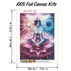 Lotus Buddha Diamond Painting Kit for Adults 5D Round Full Drill