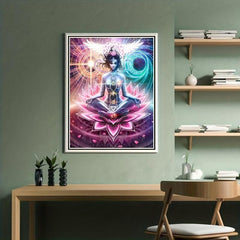 Lotus Buddha Diamond Painting Kit for Adults 5D Round Full Drill